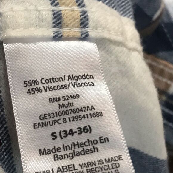 George Small Men's Blue and Brown Flannel Shirt - Picture 5 of 8